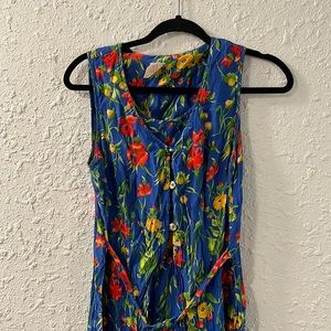 Vintage blue floral dress